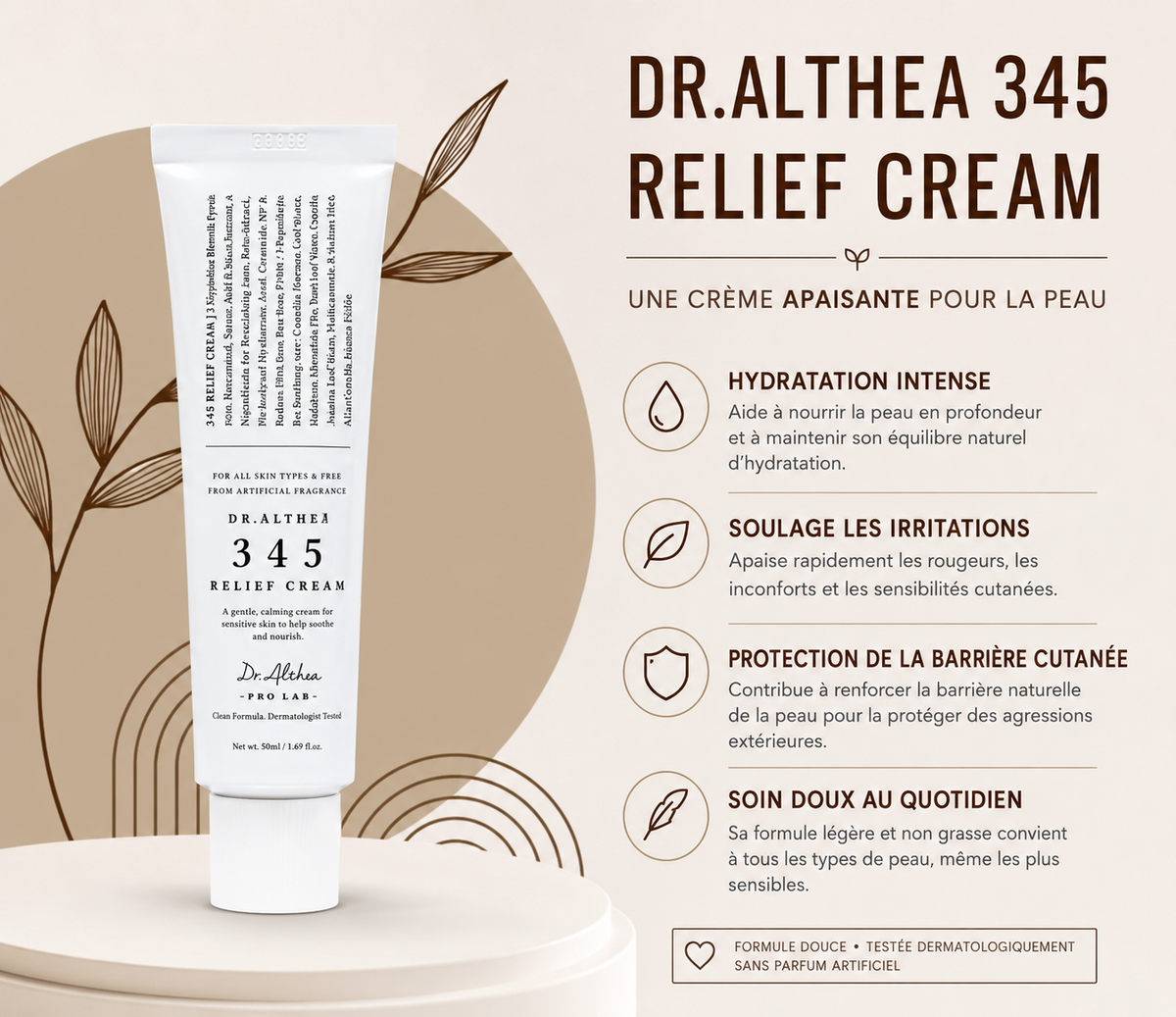 En 7 jours seulement redonne de lecar a votre visage avce Creme 345 DR. Althea