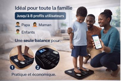 LA TECHNOLOGIE QUI SURVEILLE LA SANTÉ DE TOUTE LA FAMILLE 👨‍👩‍👧‍👦   14 ANALYSES EN 1 SEULE BALANCE…