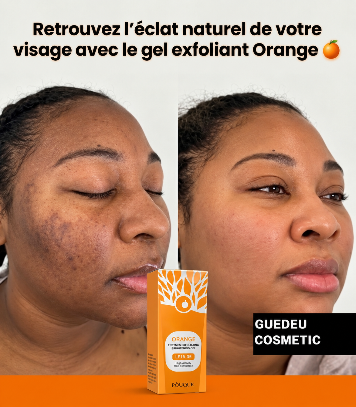 En 60s Revelez l'eclat de votre peau avec  Gel Exfoliant à l’Orange