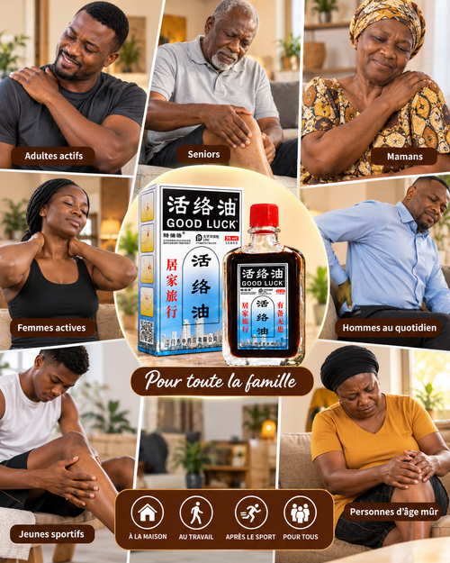 5 minutes pour soulager la douleur et stimuler la circulation avec Huile active GOOD LUCK