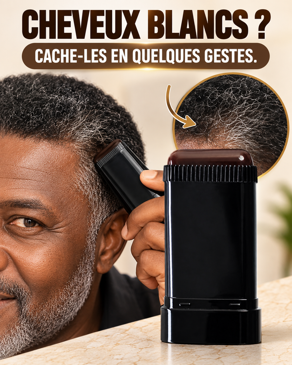 CHEVEUX NOIR EN 5 MINUTE