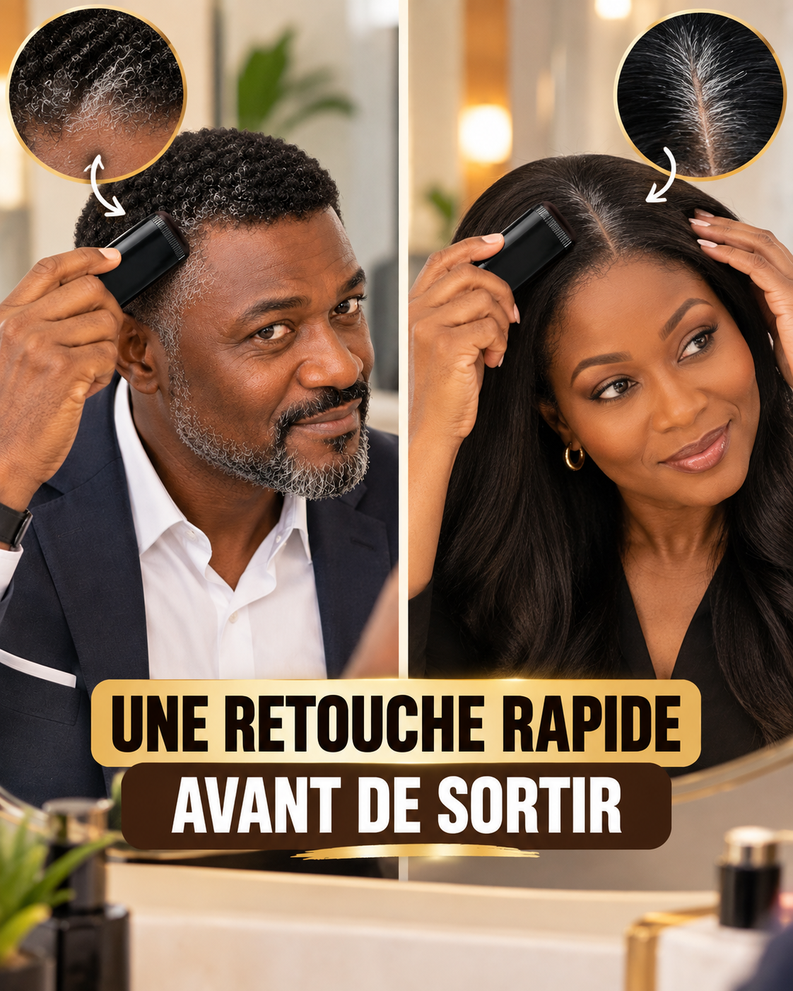 CHEVEUX NOIR EN 5 MINUTE